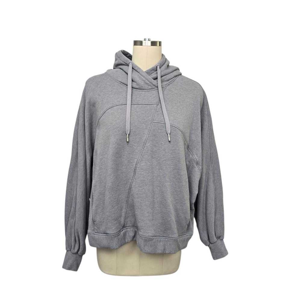 Lululemon Get Going Hoodie Heathered Grey Asymmetrical Oversized M/L LW3CPKS